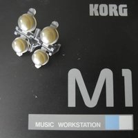 used 1990s Korg M1 61-Key Synth Music Workstation Black