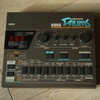 used 1985 Korg DDM-110 Super Drums Drum Machine Black