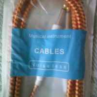 2025 Unbranded 3 Metre Braided Yellow Guitar Cable Yellow new