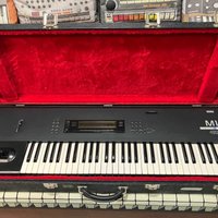 used 1990s Korg M1 61-Key Synth Music Workstation Black