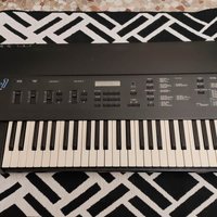 used 1980s Korg DSS-1 61-Key Digital S&ling Synthesizer Black