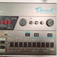 used 1985 Korg DDM-110 Super Drums Drum Machine Black