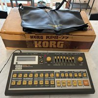 used 1980s Korg KPR-77 Drum Machine Black