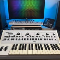 used 2010s Moog Little Phatty Monophonic Analog Synthesizer White