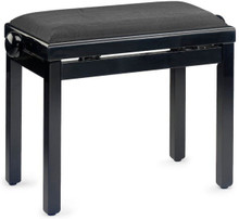 Stagg Rise & Fall Piano Stool with Velvet Top in Polished Black - Image 4