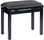 Stagg Rise & Fall Piano Stool with Velvet Top in Polished Black - Image 3