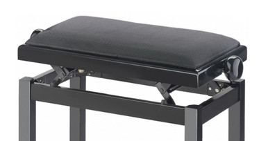 Stagg Rise & Fall Piano Stool with Velvet Top in Matt Black - Image 4