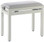 Stagg Rise & Fall Piano Stool with Velvet Top in Matt White - Image 3
