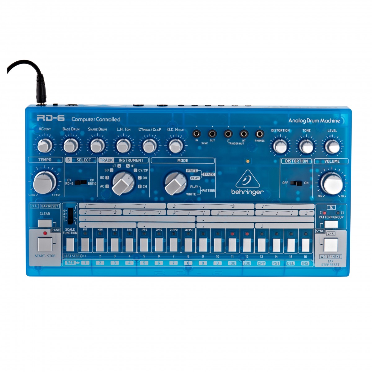 Behringer RD-6 Drum Machine Transparent Blue