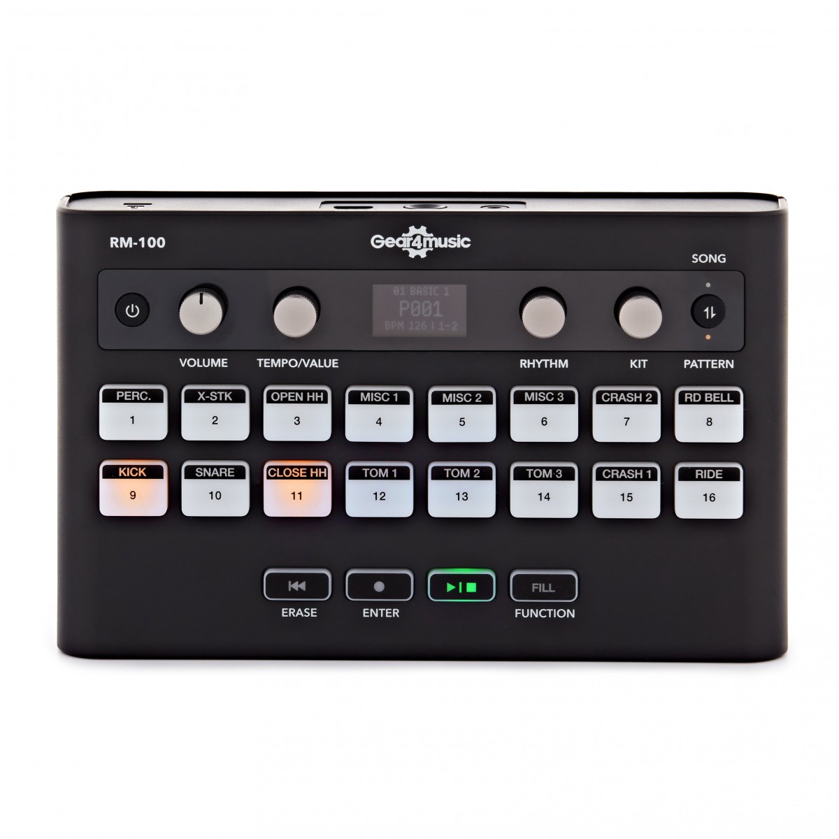 RM-100 Rhythm & Drum Machine by Gear4music
