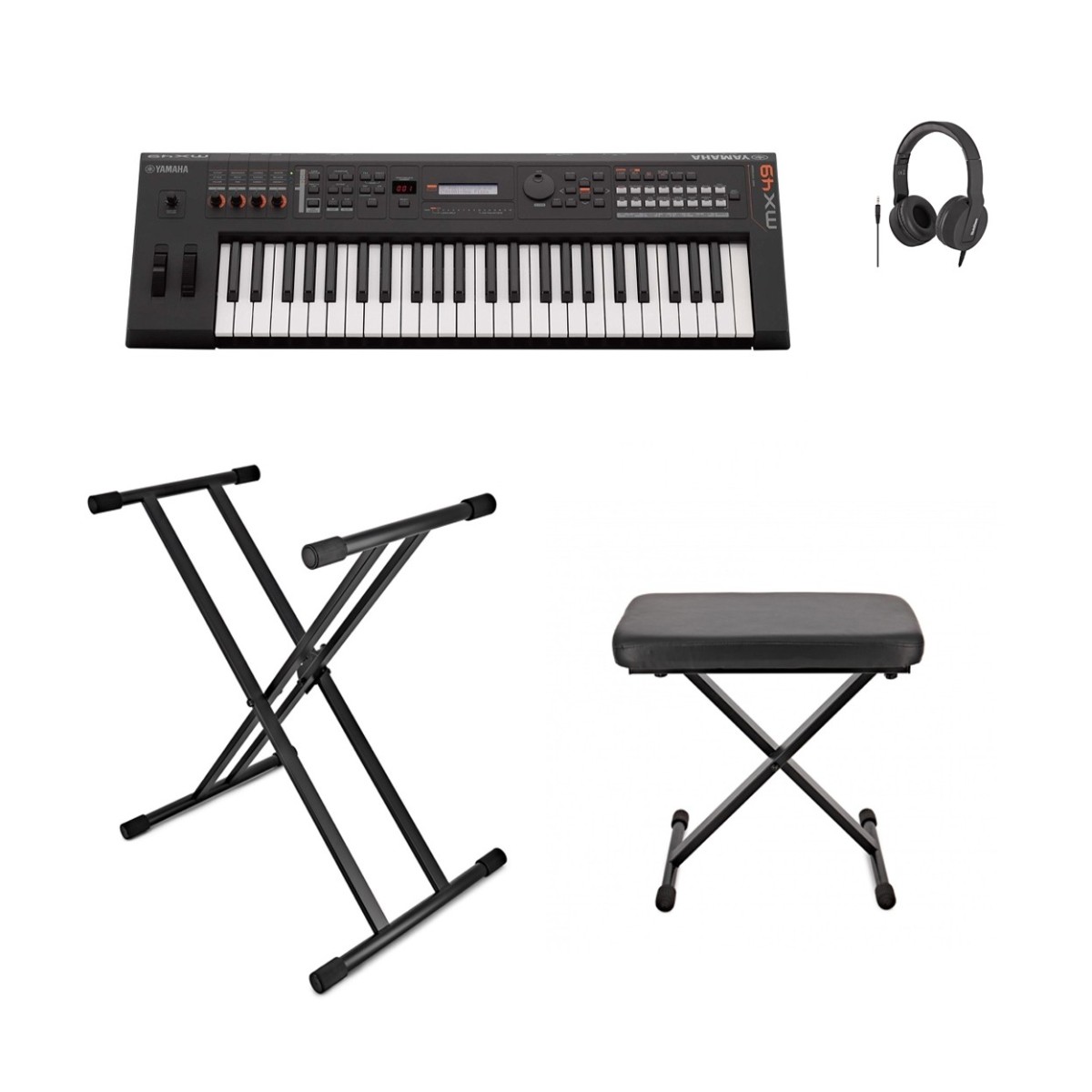Yamaha MX49 II Music Production Synthesizer Package Black - Image 1