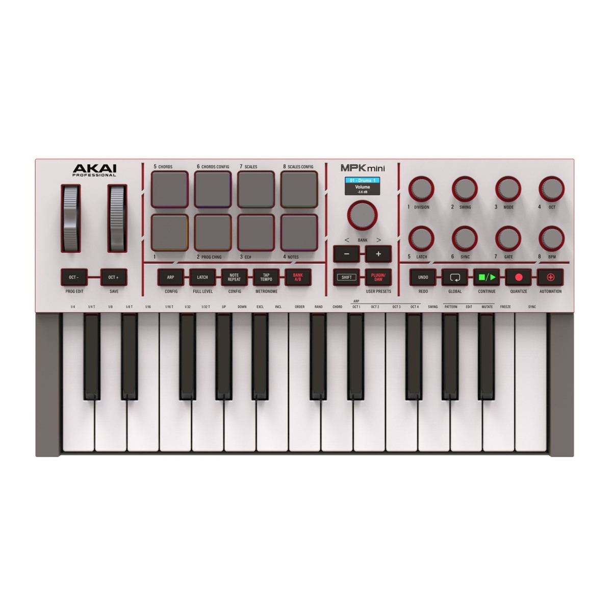 Akai Professional MPK Mini MK4 Compact MIDI Keyboard & Pad Controller Grey MIDI Controller