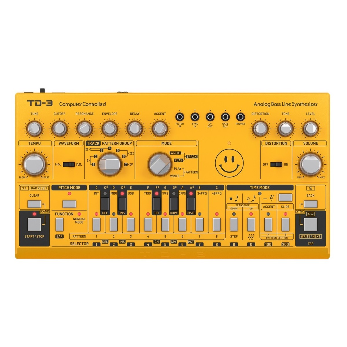 Behringer TD-3-AM Analog Bass Line Synthesizer LTD Yellow