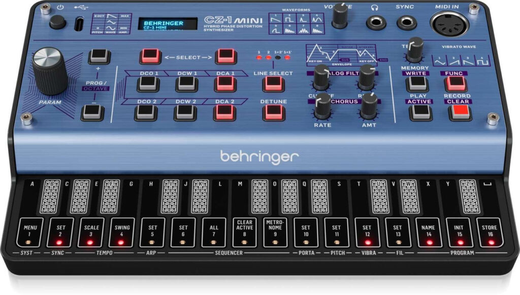 Behringer CZ-1 Mini Portable 3-Voice Hybrid Phase Distortion Synthesizer