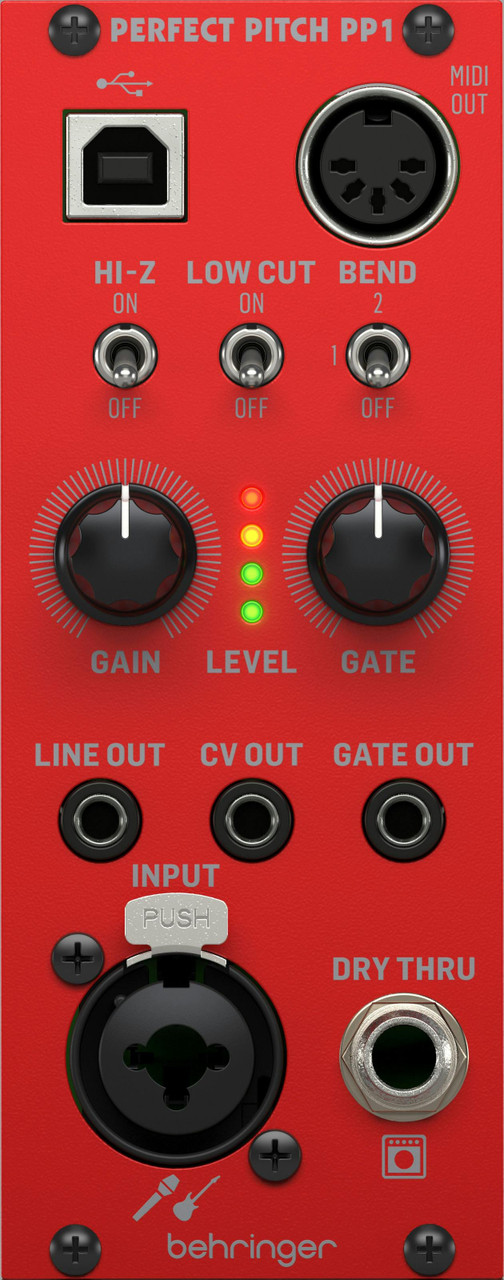 Behringer Perfect Pitch PP1 - Guitar & Audio to MIDI, USB & CV Converter Module for Eurorack - Image 4