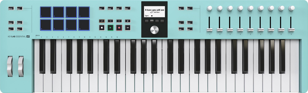 Arturia KeyLab Essential 49 MK3 Aquamarine MIDI Keyboard & Controller - Image 4