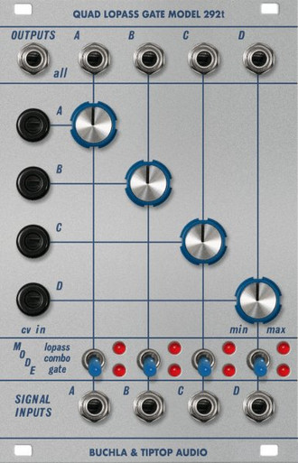 Buchla & Tiptop Audio 292t Quad Lopass Gate