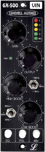 Lindell Audio 6X500VIN 1 Channel Transformer Vintage Coupled Mic Pre / EQ 500 SERIES - Image 1