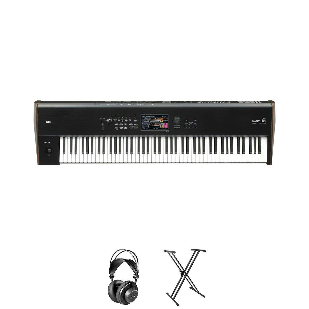 Korg Nautilus 88 After Touch Synth Workstation Bundle with Stand and Headphones - Image 4