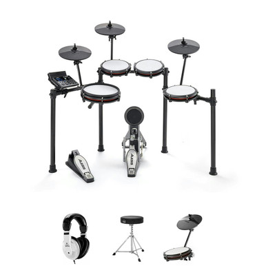Alesis Nitro Max Electronic Drum Kit Bundle with extra Crash, Stool & Headphones - Image 1