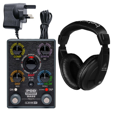 Line 6 POD Express Bass With Behringer Headphones and PSU Bundle - Image 1