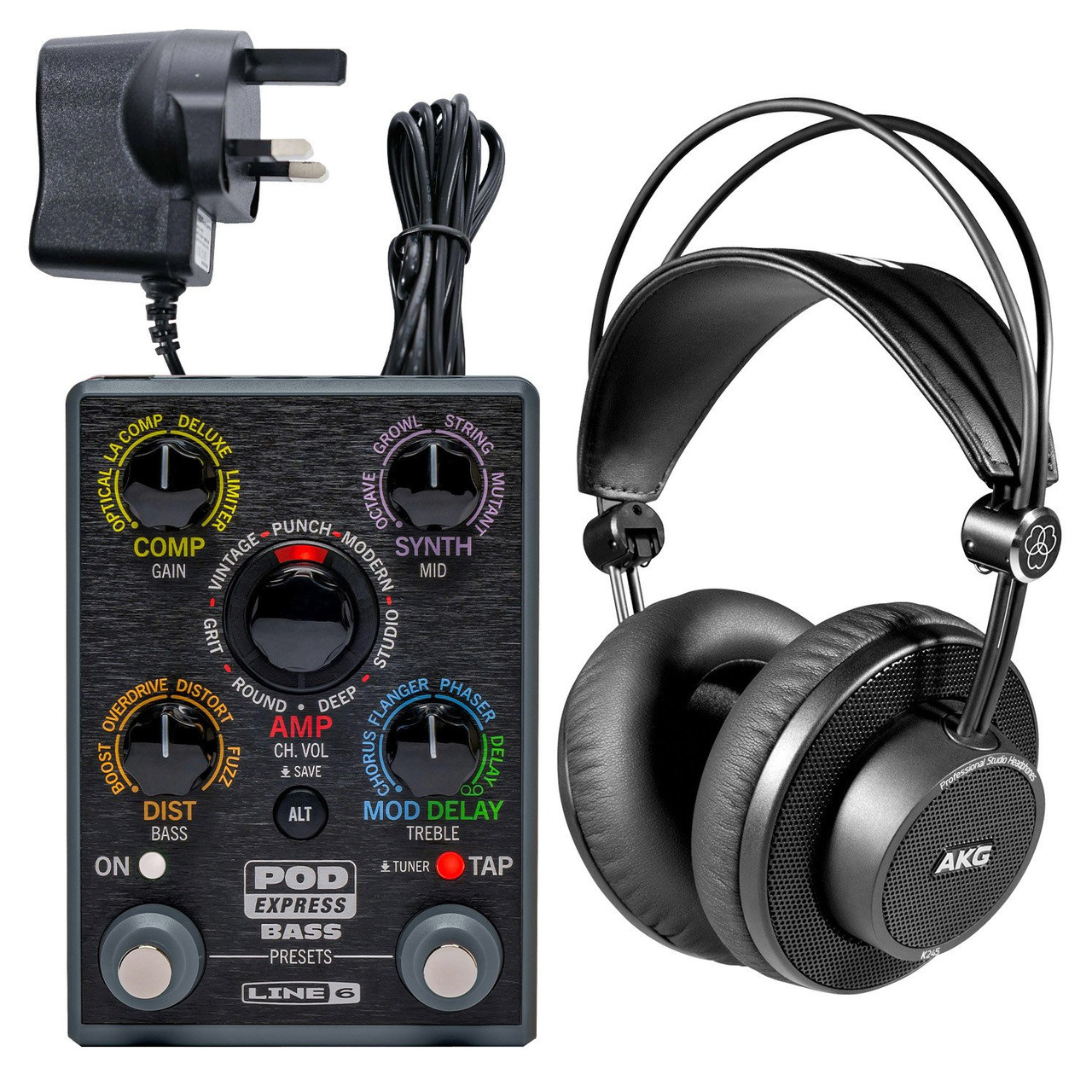 Line 6 POD Express Bass With AKG Headphones and PSU Bundle - Image 4