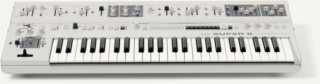 UDO Super 6 - 12 Voice Binaural Analogue Hybrid Synthesizer in White