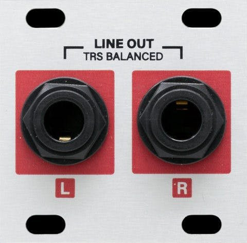 Intellijel Stereo Line Out Jacks 1U Dual TRS Jack Output Eurorack Module