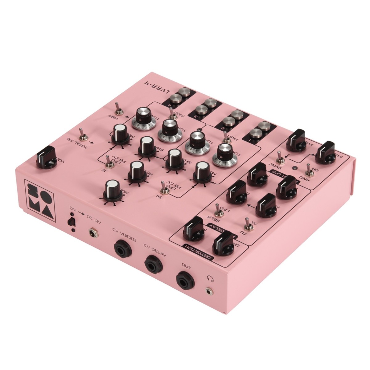 SOMA Laboratory Lyra-4 Analog Synthesizer Pink - Image 3