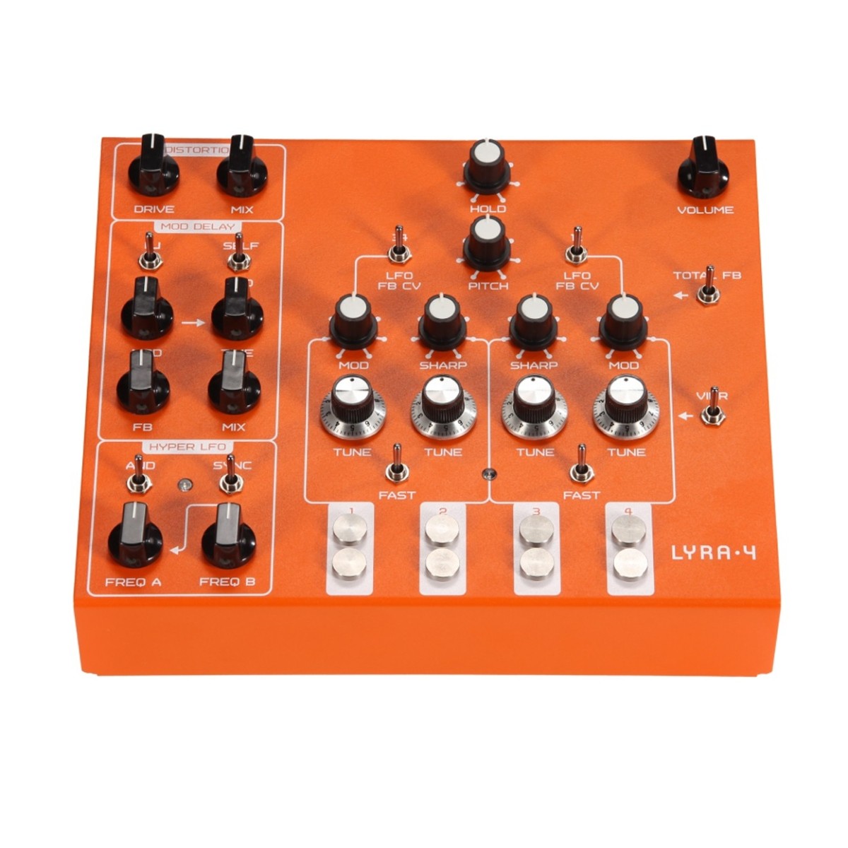 SOMA Laboratory Lyra-4 Analog Synthesizer Orange - Image 4