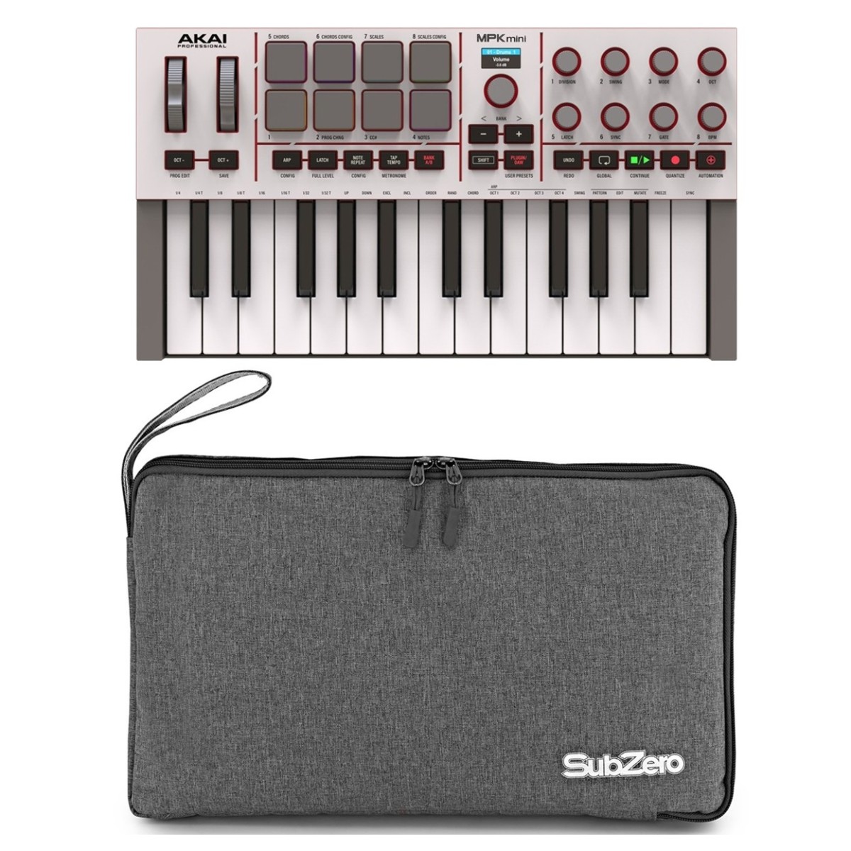 Akai Professional MPK Mini MK4 MIDI Keyboard Grey with Subzero Bag