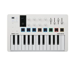 Arturia MiniLab 3 25-note MIDI Keyboard & Controller White - Image 1