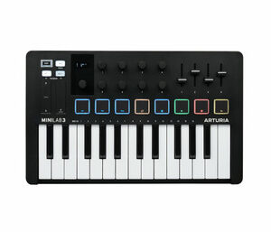 Arturia MiniLab 3 25-Note MIDI Keyboard & Controller in Black - Image 1