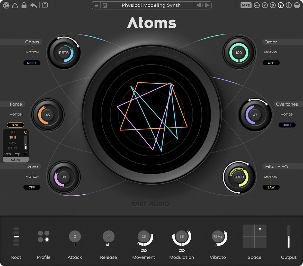 Baby Audio Atoms Physical Modeling Synth Plugin