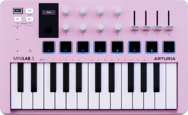 Arturia MiniLab 3 Rose Quartz MIDI Keyboard & Controller
