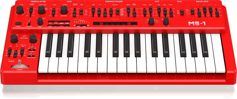 Behringer MS-1-RD Analog Synthesizer in RED