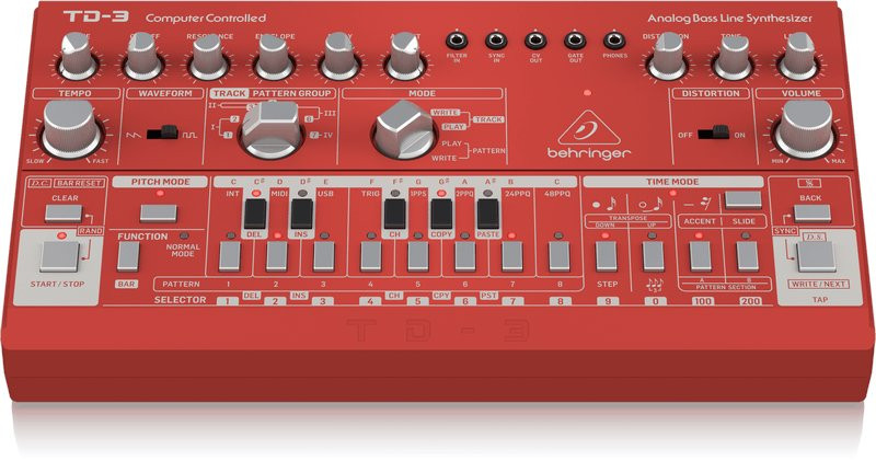 Behringer TD-3 Analogue Bass Line Synth in Red