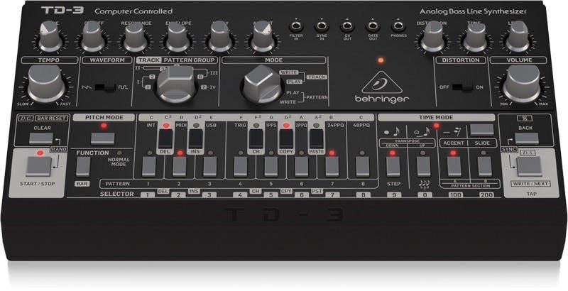 Behringer TD-3-BK Analogue Bass Line Synthesizer in Black