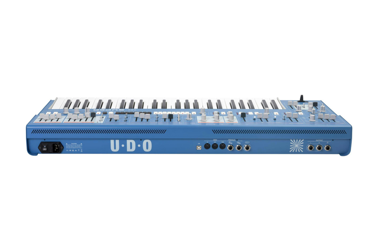 UDO Super 6 - 12 Voice Binaural Analogue Hybrid Synthesizer in Blue