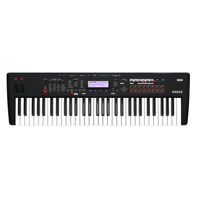Korg Kross 61 MK2 Black Bundle with Keyboard Stand & Headphones