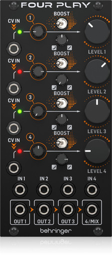 Behringer FOUR PLAY Quad Voltage Controlled Amplifiers & Mixer Eurorack Module