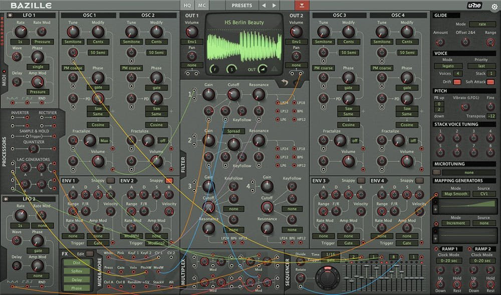 u-he Bazille Virtual Modular Synthesiser Plugin