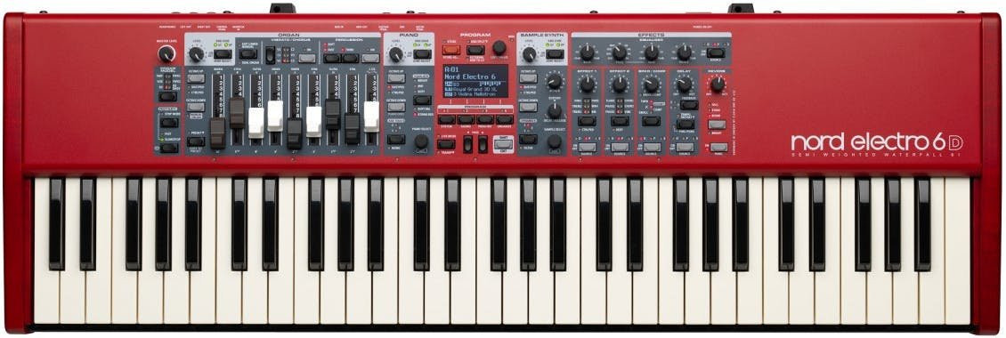 Nord Electro 6D 61 Key Keyboard in Red Bundle 1
