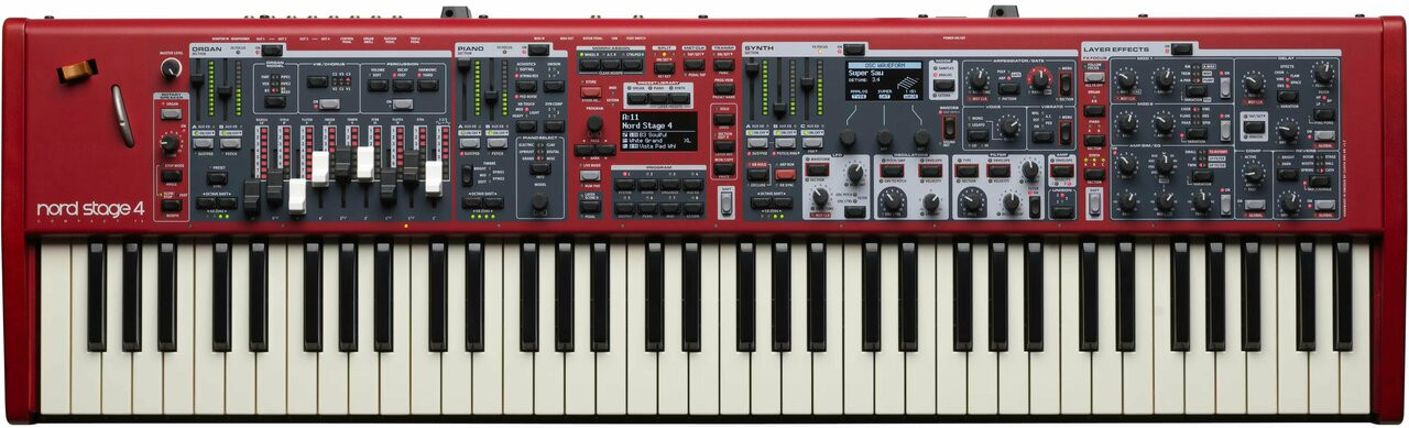 Nord Stage 4 Compact Keyboard in Red Bundle 1