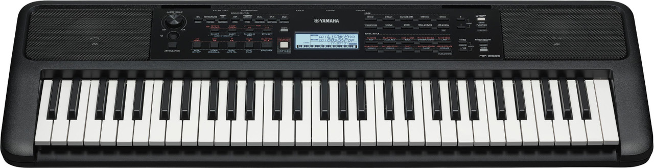 Yamaha PSR-E383 Digital Keyboard in Black inc. PA130 PSU