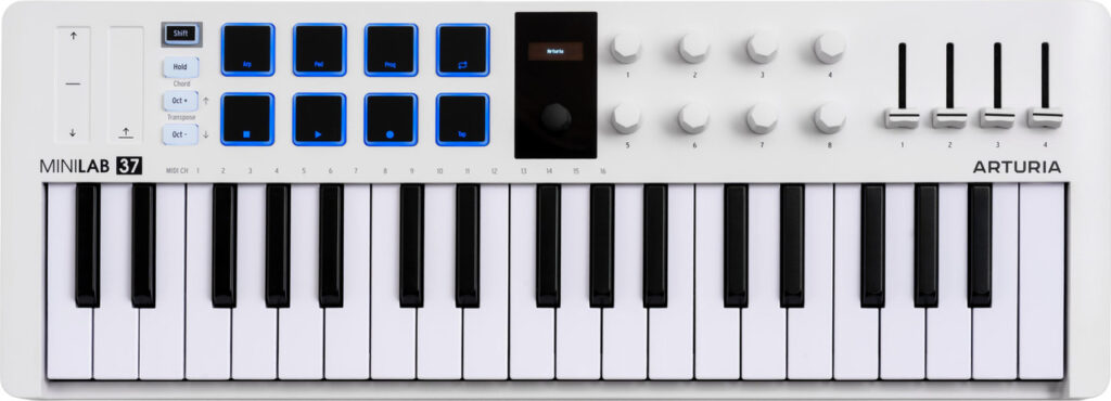 Arturia Minilab 37 MIDI Keyboard Controller In White