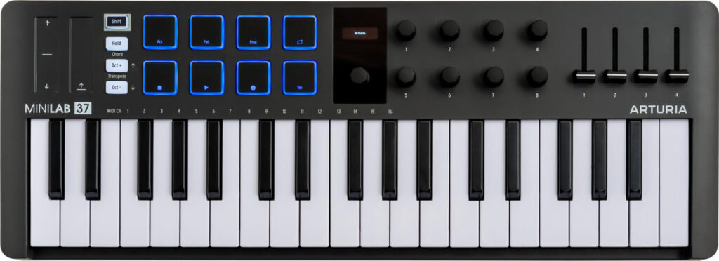 Arturia Minilab 37 MIDI Keyboard Controller In Black