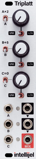 Intellijel Triplatt Triple Attenuator Eurorack Module