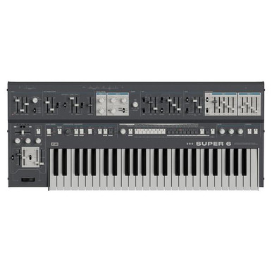 UDO Audio Super 6 ST49 Polyphonic Aftertouch Hybrid Analogue Synthesizer in Black