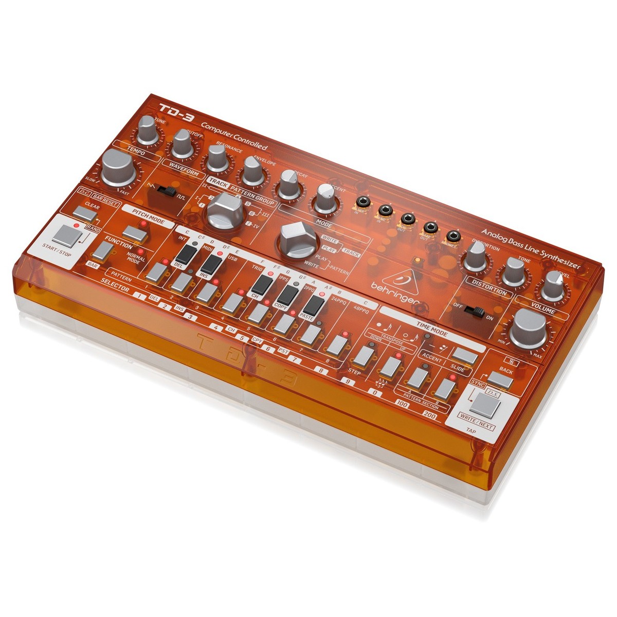 Behringer TD-3 Analog Bass Line Synthesizer Transparent Orange - Image 3